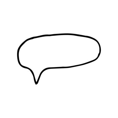 El çizimi Sketchy Cloud şekilli baloncuk şekilli Doodle. Kağıt konuşma baloncukları. Beyaz boş düşünce balonları, bağırma kutusu. Vektör İllüstrasyonu. Doodle tarzı. İzole edilmiş