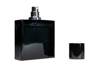 Beyaz bir arka plan üzerinde izole erkek parfüm