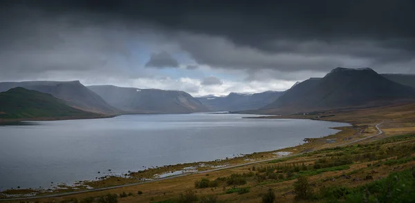 Fiordy Zachodnie Lub Fiordy Zachodnie Region Północnej Islandii Dramatyczny Nastrój — Zdjęcie stockowe