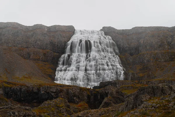 Dynjandi Nebo Fjallfoss Vodopád Regionu Westfjords Severním Islandu Krásná Příroda — Stock fotografie