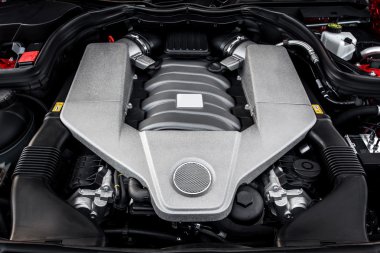 Car Engine Under Hood