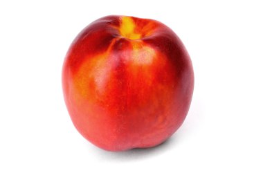 Şeftali nektarin beyaz bir arka plan üzerinde izole