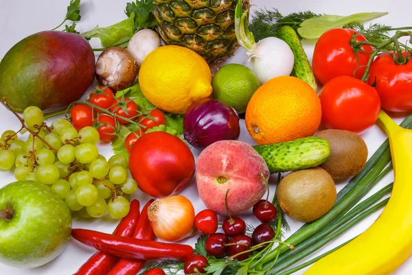 Frukt och grönsaker bakgrundsstruktur — Stockfoto