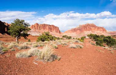 Panorama Point 'ten görüntü Capitol Resifi Ulusal Parkı - Utah, ABD
