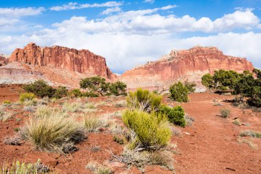 Panorama Point 'ten görüntü Capitol Resifi Ulusal Parkı - Utah, ABD