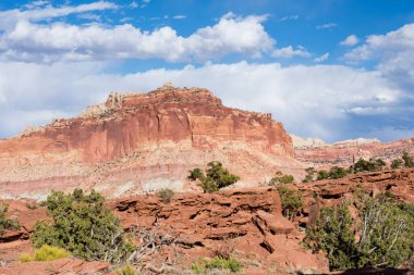 Panorama Point 'ten görüntü Capitol Resifi Ulusal Parkı - Utah, ABD