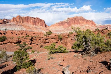 Panorama Point 'ten görüntü Capitol Resifi Ulusal Parkı - Utah, ABD