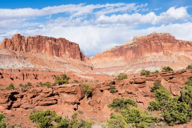 Panorama Point 'ten görüntü Capitol Resifi Ulusal Parkı - Utah, ABD