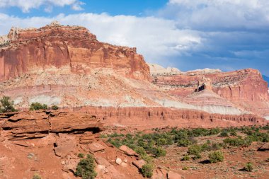 Panorama Point 'ten manzara Capitol Resifi Ulusal Parkı - Utah, ABD