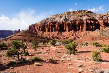 Panorama Point 'ten manzara Capitol Resifi Ulusal Parkı - Utah, ABD