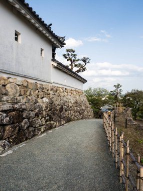 Kochi, Japonya - 6 Nisan 2018 Kochi Kalesi, Japonya 'nın 12 orijinal Edo döneminden biri.