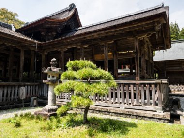 Kochi, Japonya - 6 Nisan 2018: Japonya 'da önemli kültürel mülkiyet olarak tanımlanan tarihi Tosa tapınağı