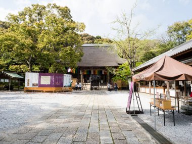 Kochi, Japonya - 6 Nisan 2018 Shikoku haccının 31 numaralı tapınağı olan Chikurinji 'de