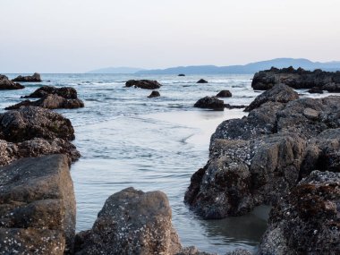 Gün batımından sonra Irino Sahili - Kuroshio, Kochi Bölgesi, Japonya