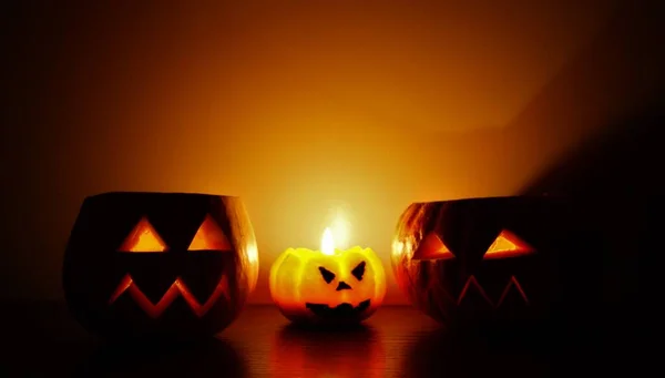 Halloween Kerzen Kopf Jack — Stockfoto