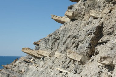 desenli taş dokusu arka planda yaz sıcağı dağ tatili