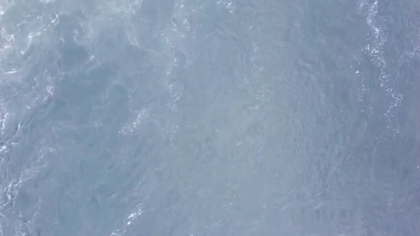 Luftaufnahmen Von Drohnen Die Über Starke Stromschnellen Des Flusses Sava — Stockvideo