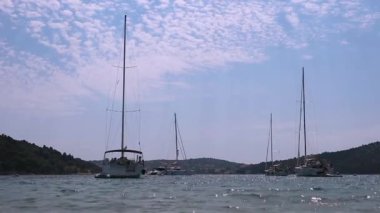 Rogoznica köyüne demir atmış yelkenli tekneleri mavi Adriyatik denizinin yüzeyinde yavaşça sallanıyordu.