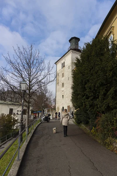 Zagreb Croatia December 13Th 2020 Popular Zagreb Landmark Lotrscak Tower — Stock Photo, Image