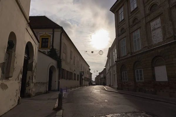 Загреб Хорватия Января 2021 Красивые Старинные Улицы Верхнего Города Загреба — стоковое фото