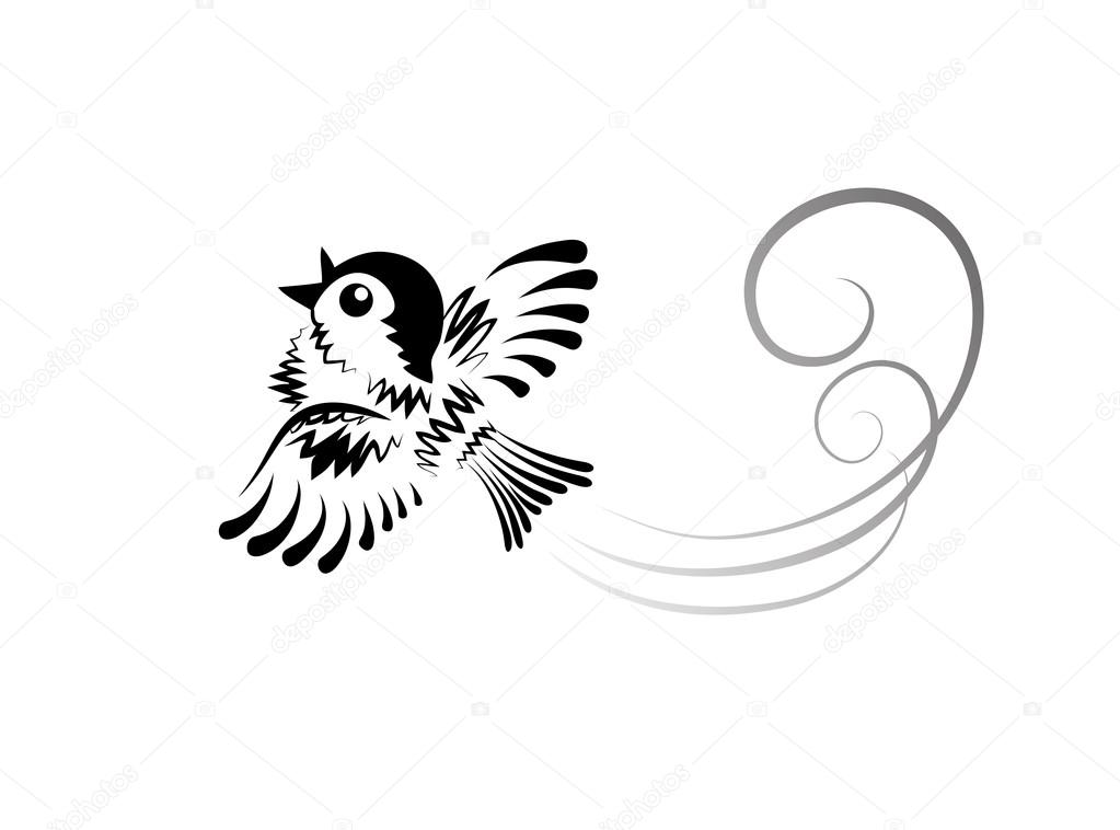 Skizze der kleine Vogel — Stockvektor © alexcosmos #106212324