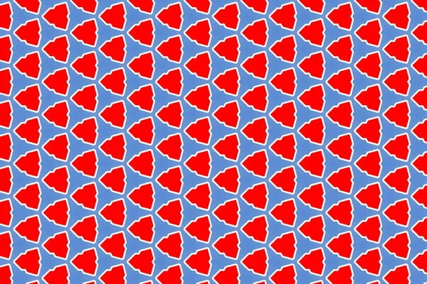 Seamless Geometric Pattern, Blue And Red Fabric Seamless Geometric Pattern Design Texture Background. Decorative Seamless Pattern.