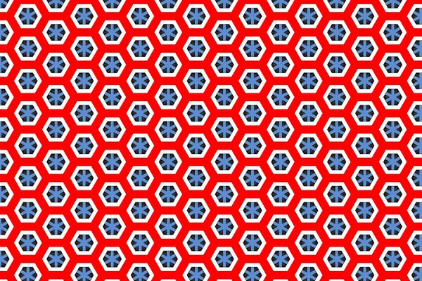 Seamless Pattern With Circles Flower On Red, Seamless Geometric Pattern Design Texture.