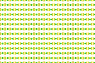 Yeşil Sarmaşık Kıvrımlarının Tekrarı Yatay Aşağı. Kumaşsız Geometrik Desen Deseni.