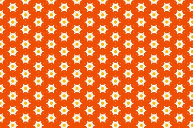 Turuncu Arkaplanda Yıldızlar Olan Kusursuz Desen. Yıldızla Soyut Arkaplan.