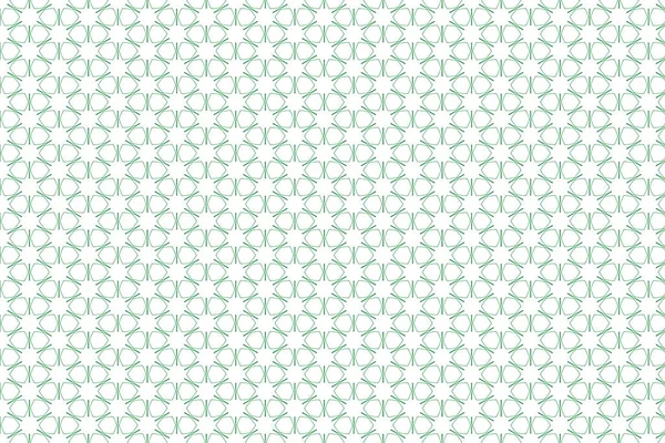 Seamless Pattern With The Green Flower On White. Green And White Seamless Geometric Pattern Design Texture.