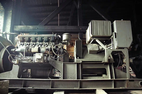 Metal machine in the old factory — Stock Photo, Image