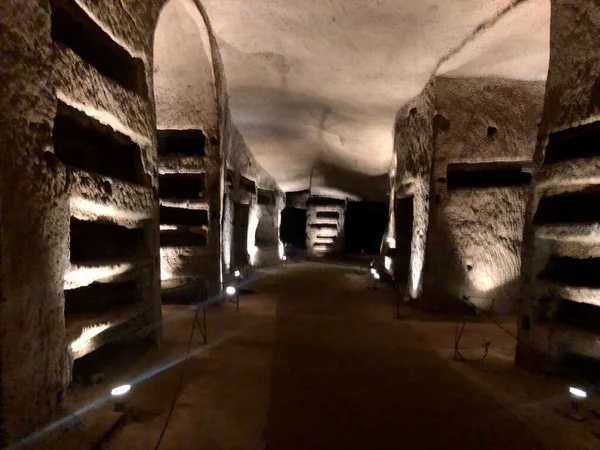 那不勒斯San Gennaro的地下墓穴 — 图库照片