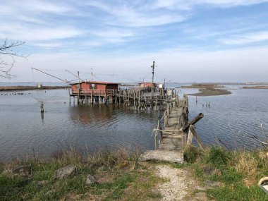 Po delta Parkı İtalya 'nın Comacchio Saltworks doğaüstü alanları
