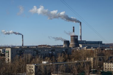 Ulyanovsk, Rusya - 15 Mart 2016. Kentin genel görünüm