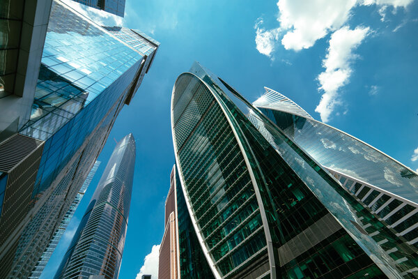 Moscow City, business center in the heart of the city.