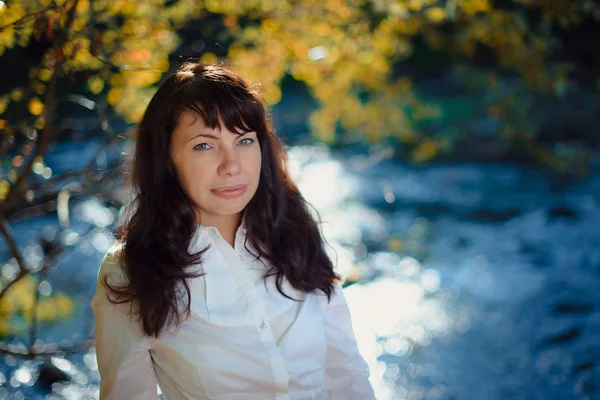 Beautiful happy middle-aged woman — Stock Photo, Image