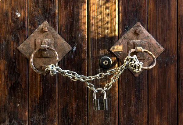 ahşap kapı kilitli