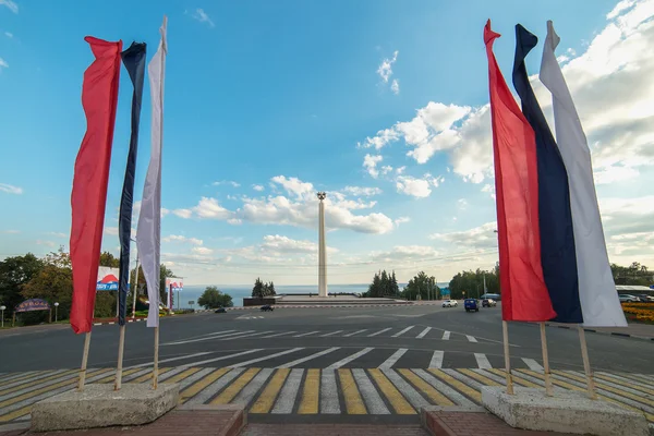 Monumento obelisco Gloria Eterna en ULYANOVSK, RUSIA — Foto de Stock