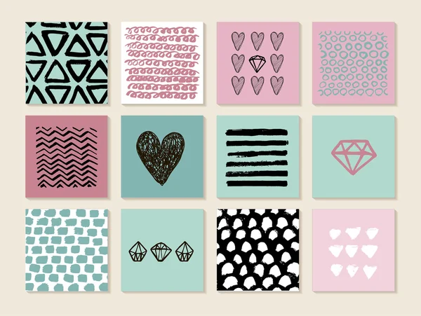 Set of creative art cards or any occasion cards — Stock Illustration Set of creative art cards or any occasion cards Royalty Free Stock Vectors