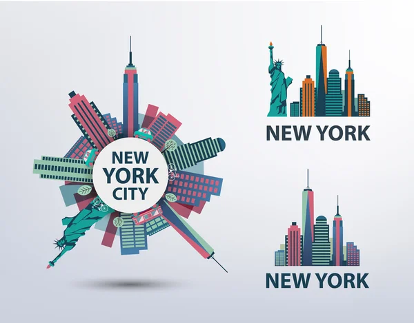 New York City icons Stock Vector