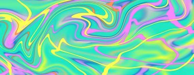 Parlak çizgiler, renk karışımı, holografik arka plan, pastel neon renkli moda dokusu. Yaratıcı projeniz için bir kapak, kitap, baskı, hediye kartı tasarlayın..