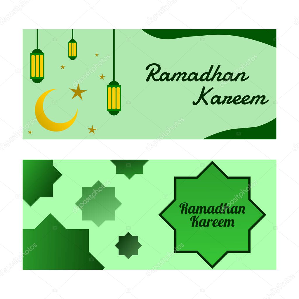 Ramadan theme banner design template, great for banners, greetings, posters, and others with the theme of Ramadan