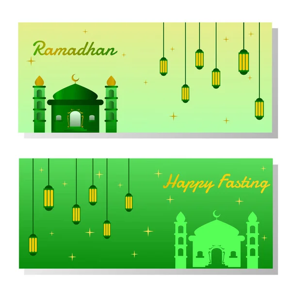 Ramadan Gruß Umschlag Banner Plakatdesign Geeignet Für Alle Ihre Kreativen — Stockvektor