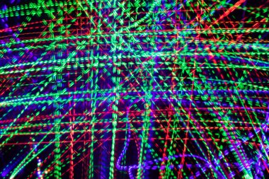 Farklı renkte neon çizgiler. Soyut renk arkaplanı