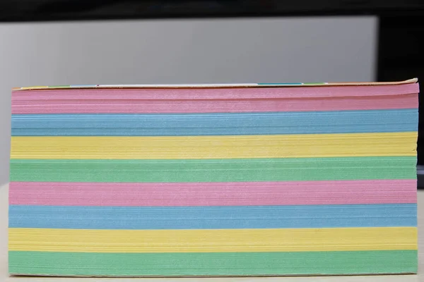 Papel Para Notas Diferentes Colores Como Fondo — Foto de Stock