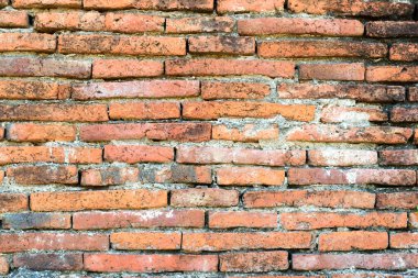 Dokulu kırmızı grunge tuğla duvar, soyut arkaplan