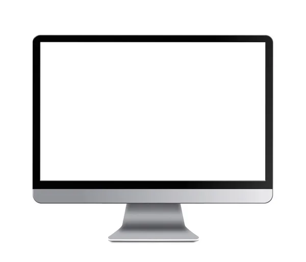 Monitor Computador Isolado Fundo Branco — Fotografia de Stock