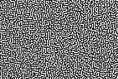 Siyah beyaz çizgi labirent mercan deseni
