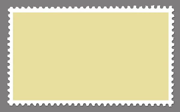 Шаблон Поштової Марки Ізольовано Сірому Фоні Відсічним Контуром — стокове фото
