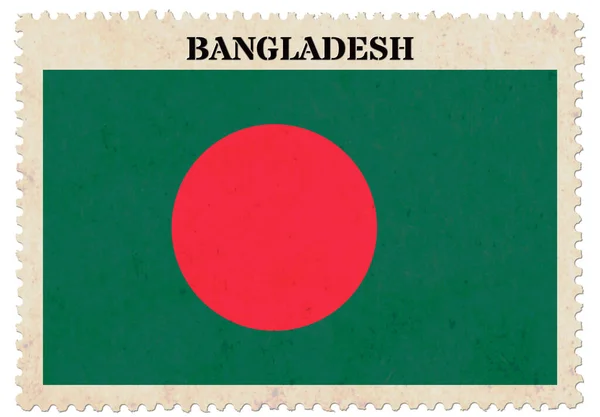 Bangladesh Vlag Postzegel Geïsoleerd Witte Achtergrond Met Knippad — Stockfoto